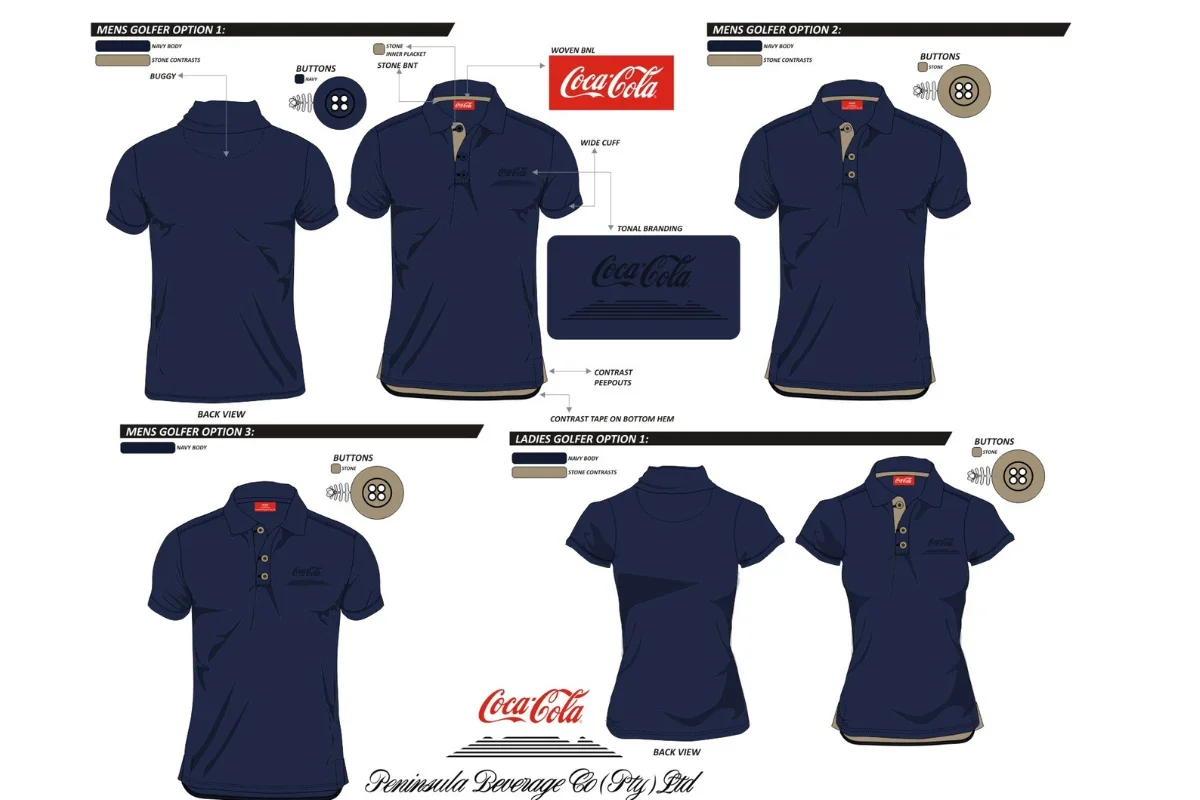 Coca Cola branded clothing