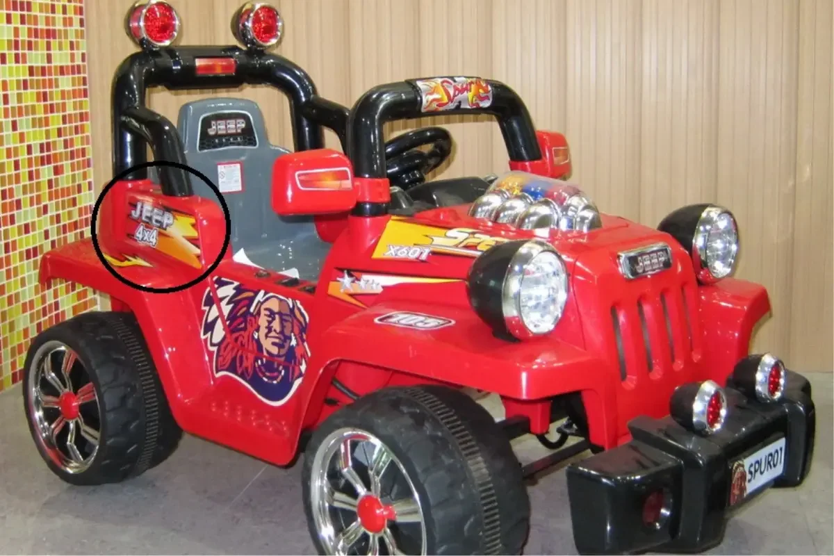 Spur branded toy car